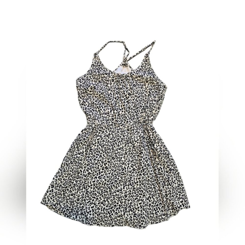 Guess Sexy Leopard Print Mini Spring Size M Dress Pockets Mobwife Y2K Pretty
